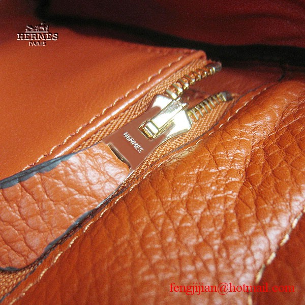 Hermes Kelly 32cm Togo Leather Bag Orange 6108 Gold Hardware